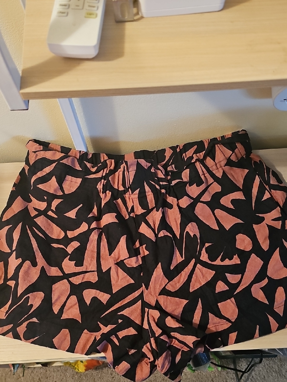 a new day Black and Rust Abstract Print Women’s Shorts
